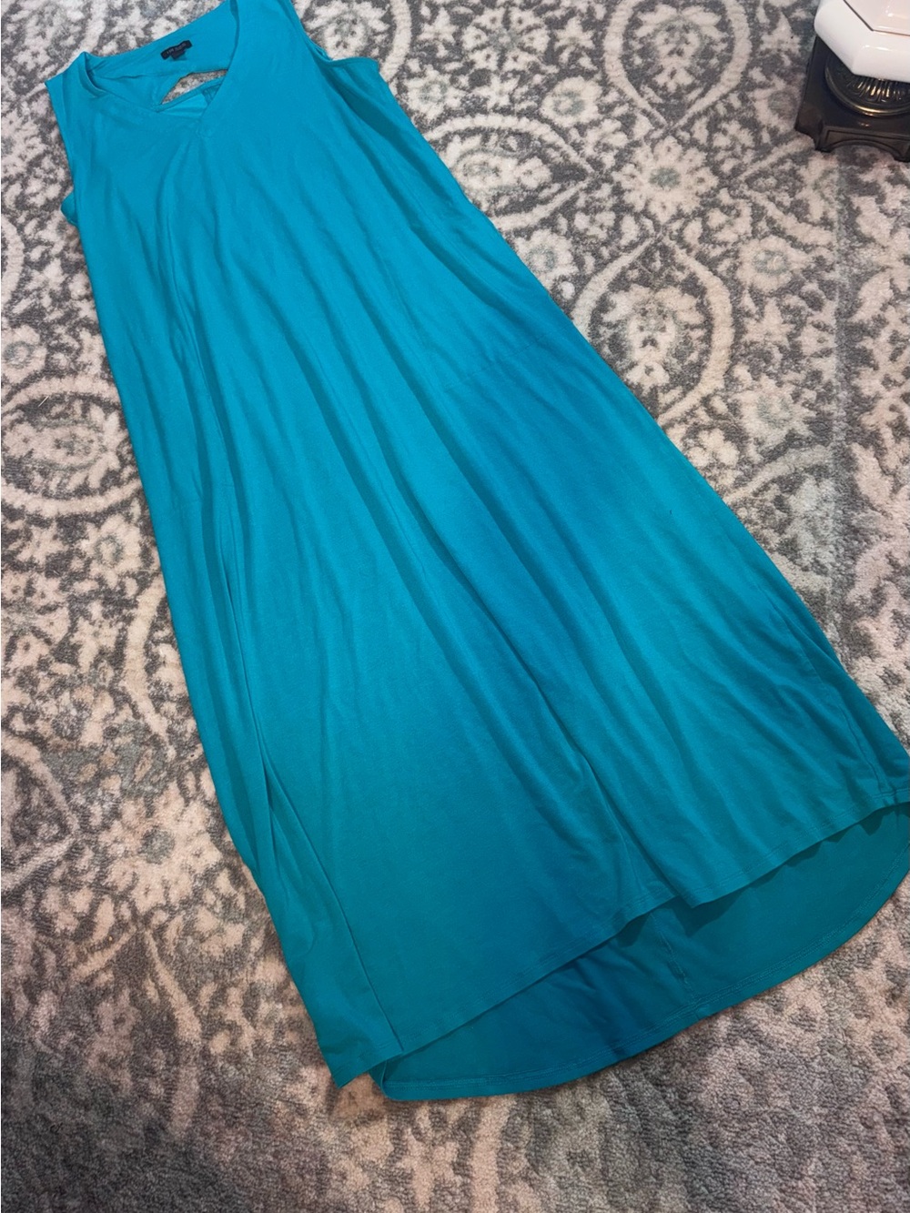 J. Jill Turquoise Sleeveless Maxi Dress